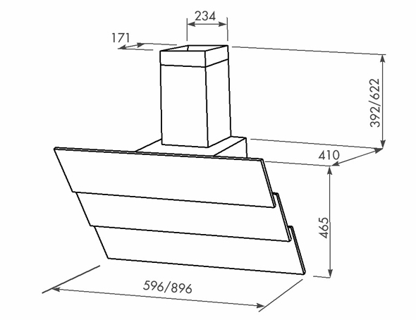 Troy 1000 60 BL креслення